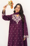 Dyot - Winter 3PC Dhanak Embroidered Suit - zab1192