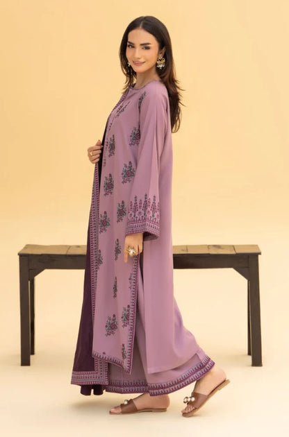 Izel - Winter 3PC Dhanak Embroidered Suit - zab1242