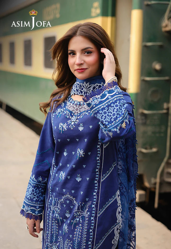 Asim Jofa - Summer 3PC polly Lawn Digital Printed Dress - zab1400