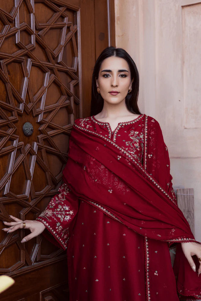ZAB - 3PC EMBROIDERED LAWN SUIT - zab1340