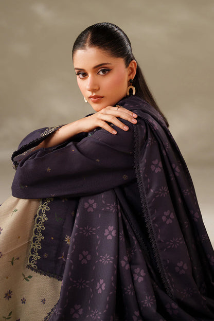 Iznik - UNSTITCHED 3PC DHANAK EMBROIDERED SUIT - zab1251