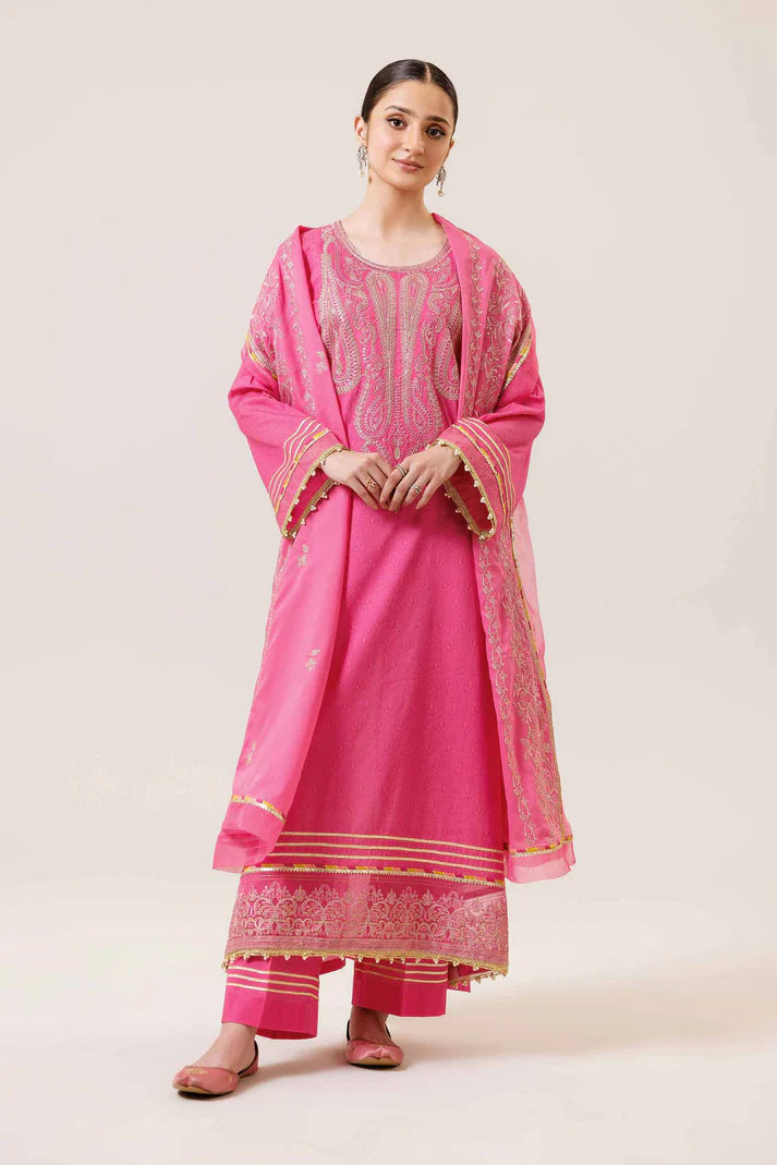 Nishat - 3PC Lawn Heavy Embroidered Shirt - VL1280