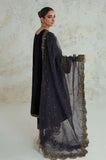 3PCs Velvet Dress With Embroidered Organza Dupatta - zab966