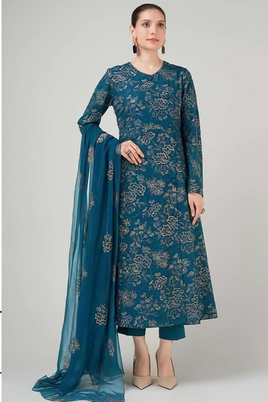 Bareeze - Embroidered Dhanak Three Piece Winter Collection - zab1264