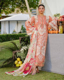 Elaf - Summer 3PC Lawn Chikenkari Embroidered Shirt - zab1320