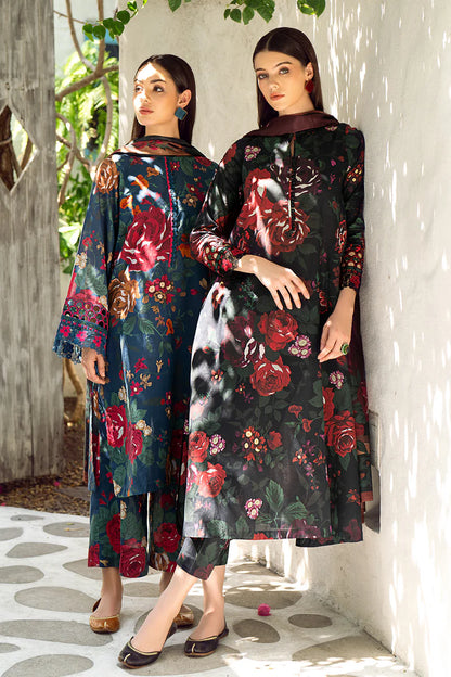 zab846 Karandi 3PC Printed Digital Printed Karandi Dupatta