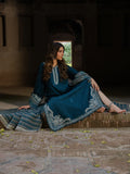 IZEL LUXURY UNSTITCHED WINTER DHANAK EMBROIDERED 3PC - zab1222