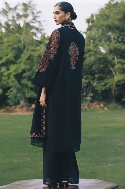 ZARA SHAHJAHAN - 3PC Dhanak Embroidered Shirt with Dhanak Embroidered Dupatta and Trouser - zab1555