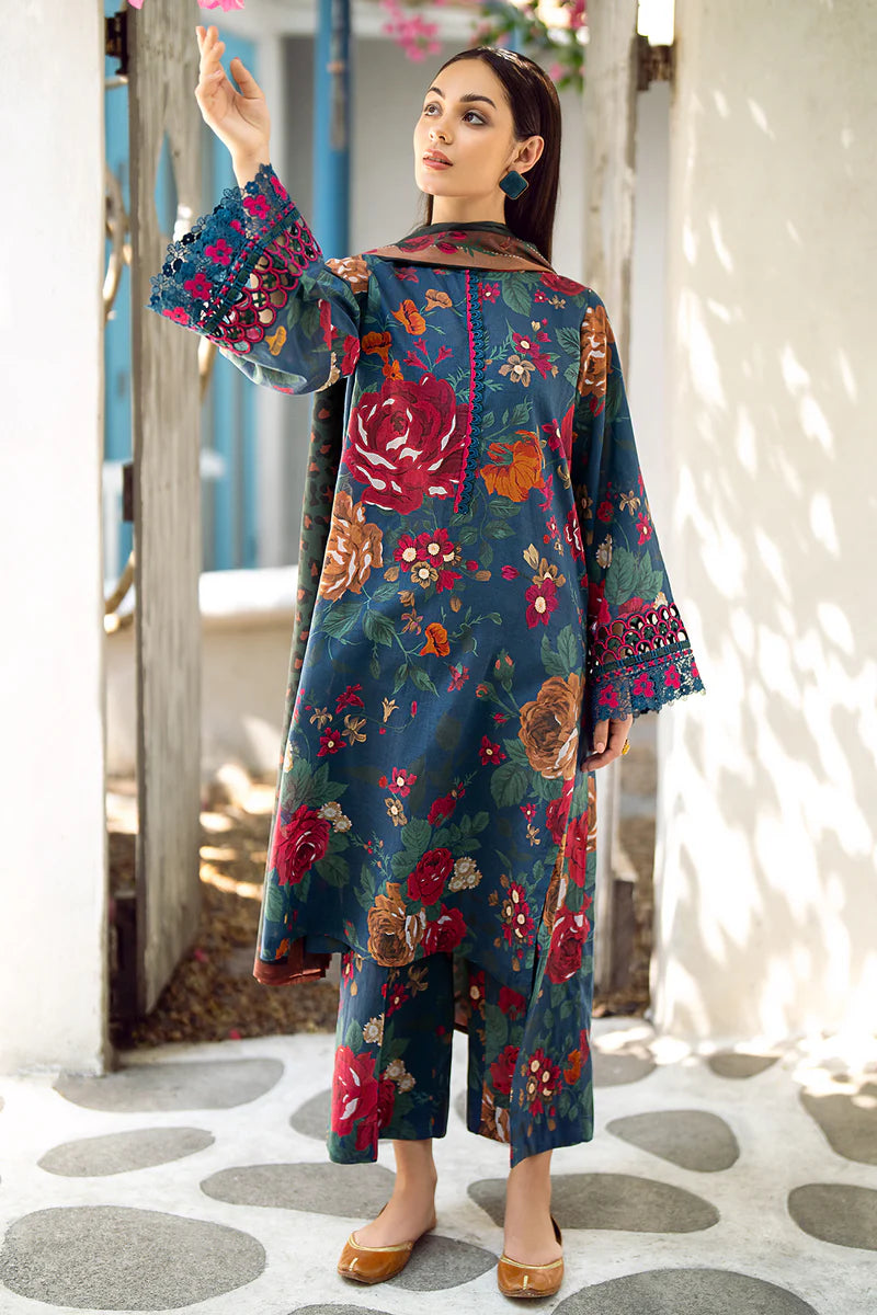 zab846 Karandi 3PC Printed Digital Printed Karandi Dupatta