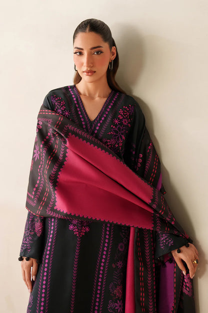 Asim Jofa - Winter 3PC Karandi Digital Print Dress - zab1232