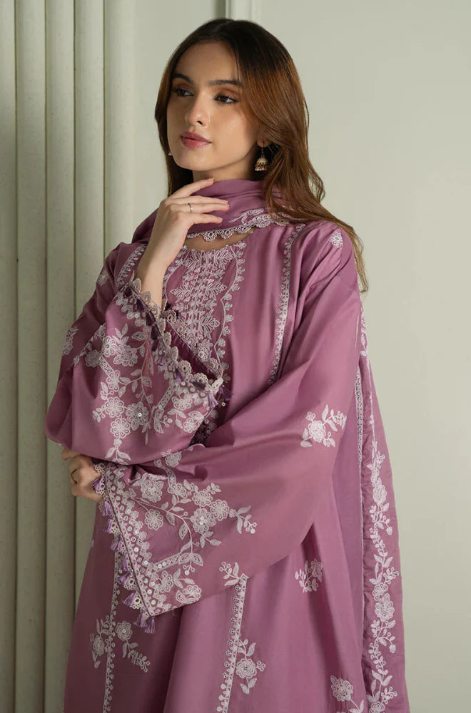 Cross Stitch - Winter 3PC Dhanak Embroidered Suit - zab1150