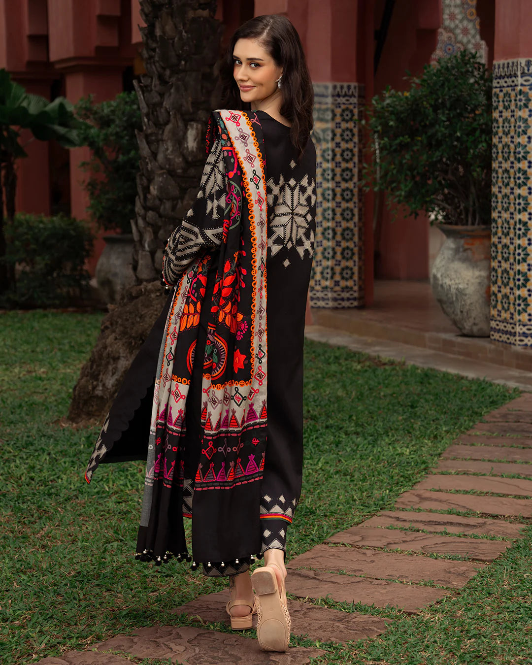 Charizma - Winter 3PC Karandi Digital Print Dress - zab1177