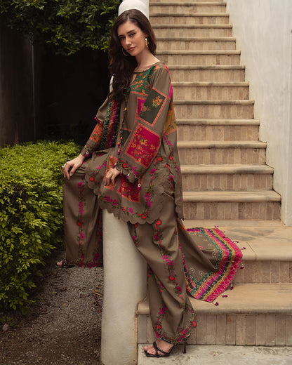 Charizma - Summer 3PC Lawn Digital Print Dress - zab1170