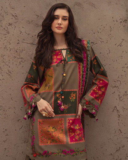 Charizma - Summer 3PC Lawn Digital Print Dress - zab1170