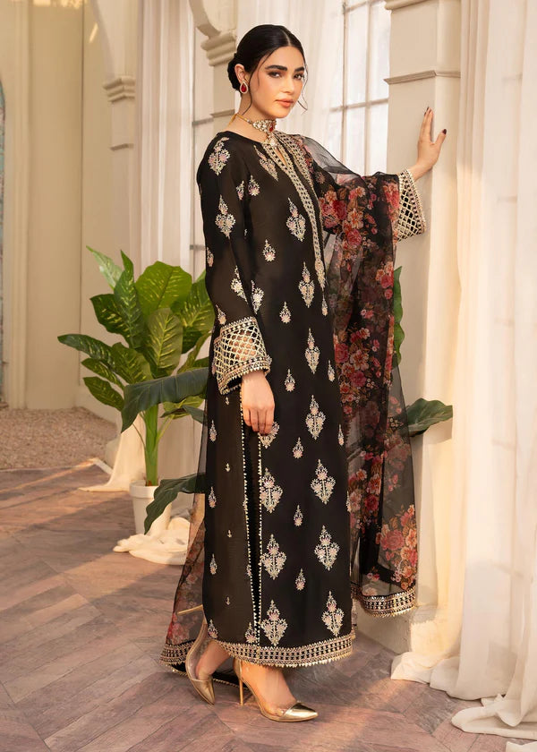 ZAB - Unstitched Luxury Lawn Heavy Embroidered 3PC Suit - zab1327