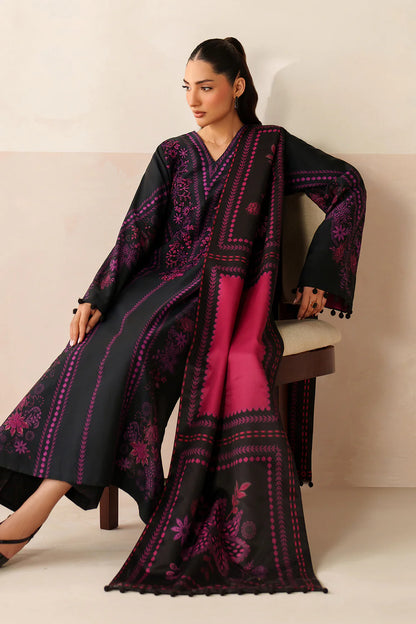 Asim Jofa - Winter 3PC Karandi Digital Print Dress - zab1232