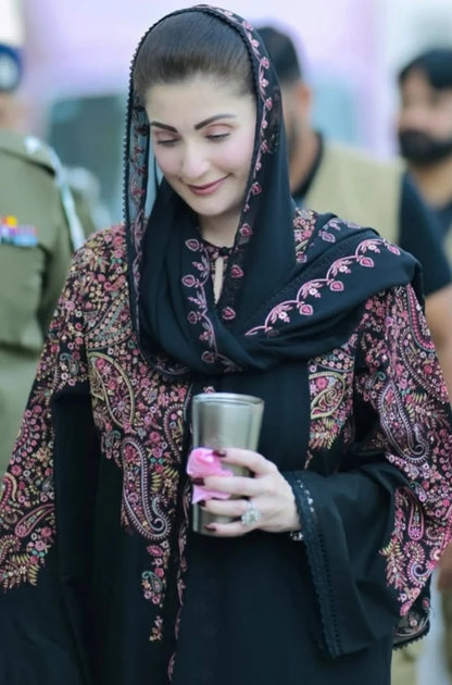 ZARA SHAHJAHAN - 3PC Dhanak Embroidered Shirt with Dhanak Embroidered Dupatta and Trouser - zab1555