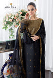 ZAB596 ASIM JOFA 3PC EMBROIDERED LINEN STUFF WITH CHIFFON DUPATTA