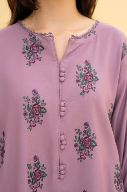 Izel - Winter 3PC Dhanak Embroidered Suit - zab1242