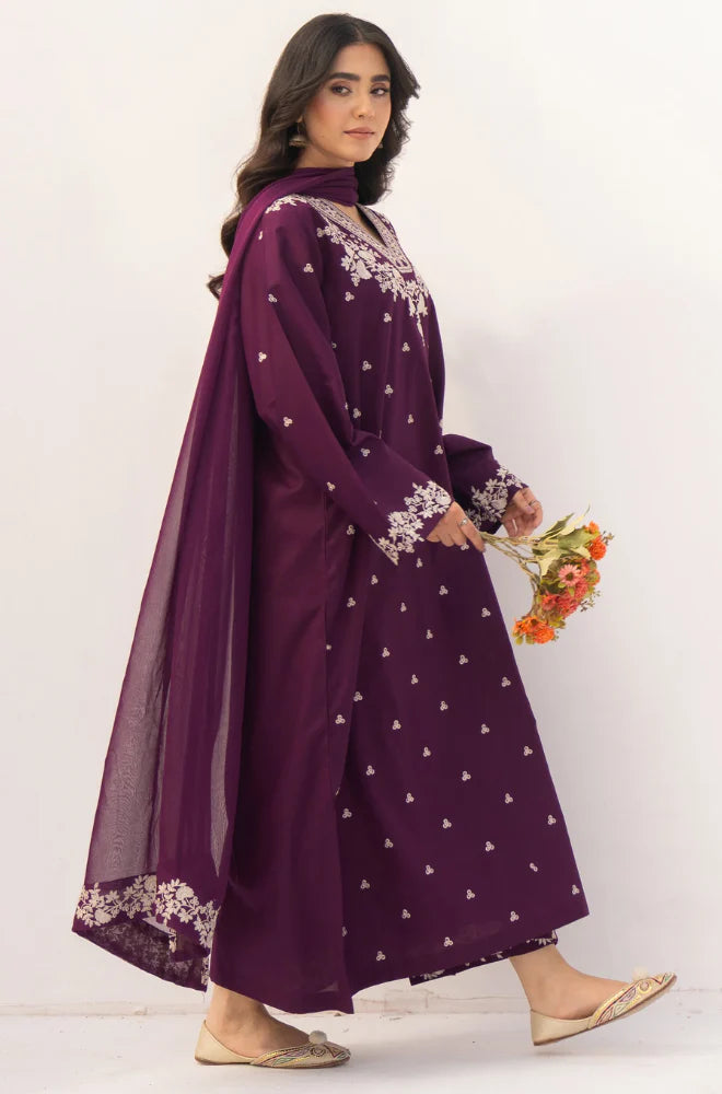 Dyot - 3PC Lawn Embroidered Suit - zab1192