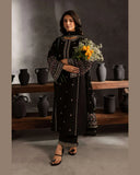 Batik- 3PC DHANAK EMBROIDERED SHIRT WITH DHANAK EMBROIDERED SHAWL - zab1230