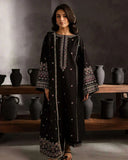Batik- 3PC DHANAK EMBROIDERED SHIRT WITH DHANAK EMBROIDERED SHAWL - zab1230