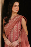 Hussain Rehar - Winter 3PC Dhanak Embroidered Suit - zab1194