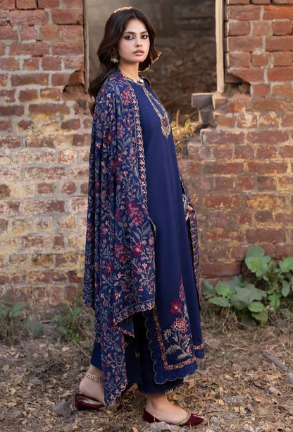 Izel - Winter 3PC Dhanak Embroidered Suit - zab1502