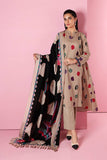 ZAB563 Nishat Skin Dhanak Embroidered three piece With Woolen Shawl