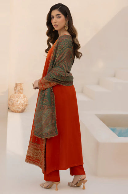 Mohagni - Winter 3PC Dhanak Embroidered Suit - zab1133