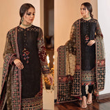 ZAB495-3Pc Lawn Heavy Embroidery with Embroidery Organza Dupatta