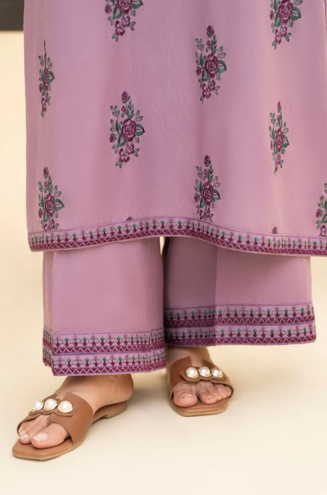Izel - Winter 3PC Dhanak Embroidered Suit - zab1242