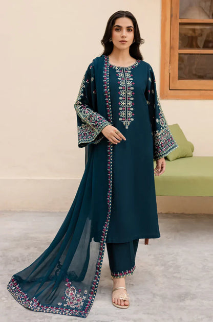 Sapphire 3PC Lawn Embroidered Suit zab918
