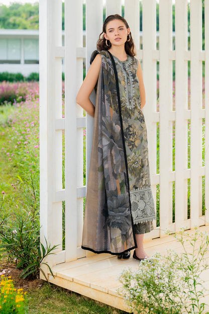 Zab - Summer 3PC Lawn Digital Printed Dress - zab1370