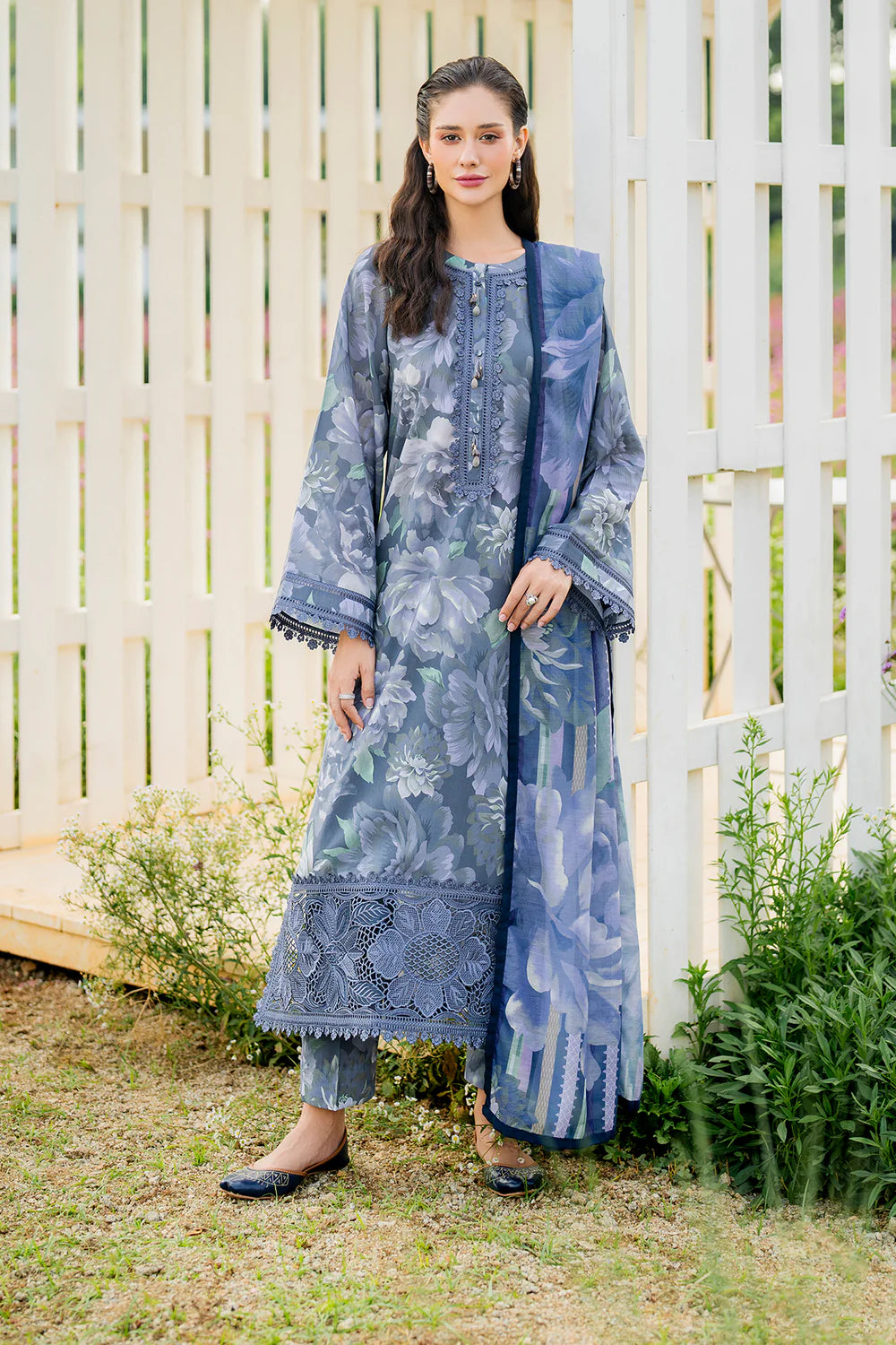 Zab - Summer 3PC Lawn Digital Printed Dress - zab1369