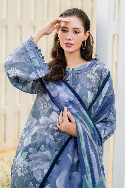 Zab - Summer 3PC Lawn Digital Printed Dress - zab1369