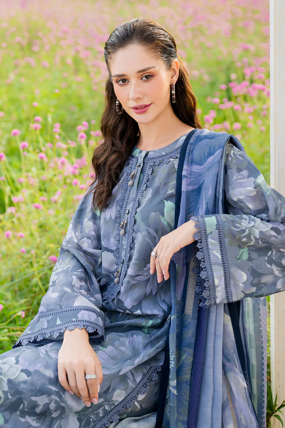 Zab - Summer 3PC Lawn Digital Printed Dress - zab1369