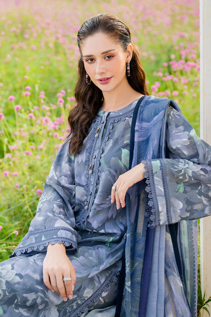 Zab - Summer 3PC Lawn Digital Printed Dress - zab1369