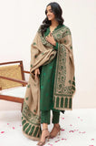 Sapphire - Winter 3PC Dhanak Embroidered Suit - zab1105