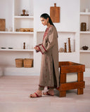 Baroque - 3PC Dhanak Embroidered Suit - zab1183