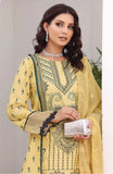 zab793 3PC Lawn Embroidered Shirt With Chiffon Embroidered Dupatta