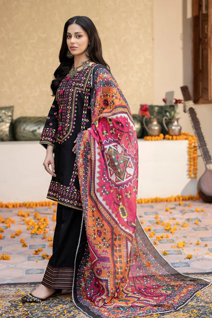 ZAB - Unstitched Luxury Lawn Heavy Embroidered 3PC Suit - zab1343