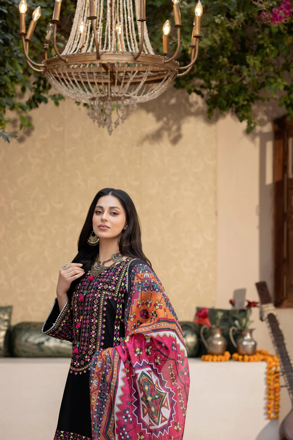 ZAB - Unstitched Luxury Lawn Heavy Embroidered 3PC Suit - zab1343