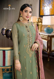 ZAB634 Asim Jofa, Unstiched 3 piece chiffon suit