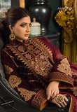 Asim jofa Embroidered Velvet 3piece suit - zab977
