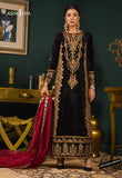 Asim jofa Embroidered Velvet 3piece suit - zab976