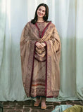 Florent - Winter 3PC Dhanak Embroidered Suit - zab1156