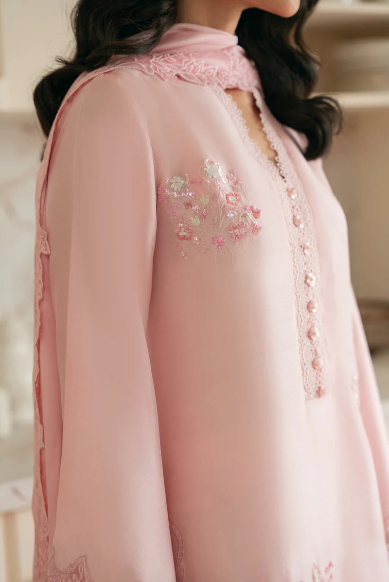 Nisa, Lawn 3.piece embroidered Summer suit with Orgenza dupatta - zab1311