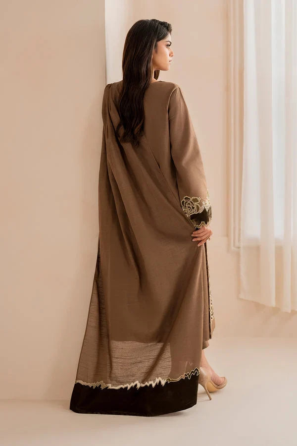 Baroque - Winter 3PC Dhanak Embroidered Suit - zab1504