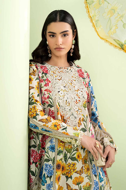 Zab - Summer 3PC Lawn Digital Print Dress - zab1355